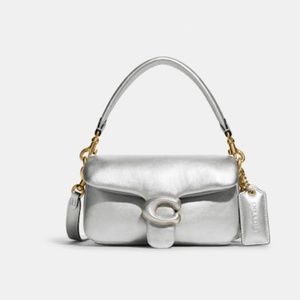 Coach Silver/ Brass Tabby 18inch NWT